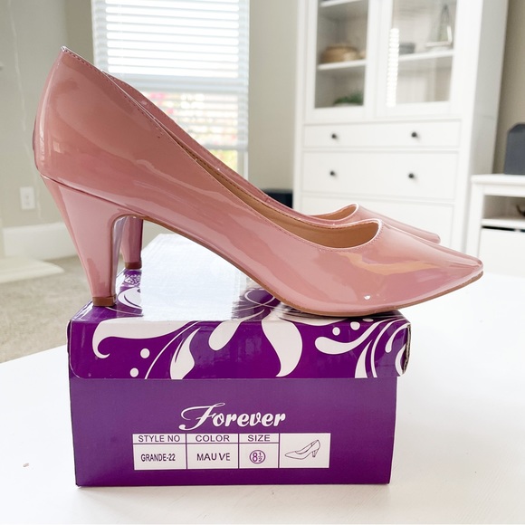 Forever Mauve PAT Pointed Toe Heels Grande-22 - Picture 8 of 8